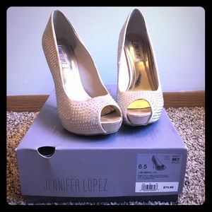 Jennifer Lopez Blingy Blush Heels